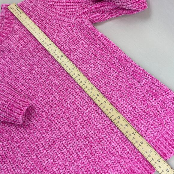 Talbots Petite Small Pink Soft Cozy Chenille Crewneck Sweater - Picture 8 of 10